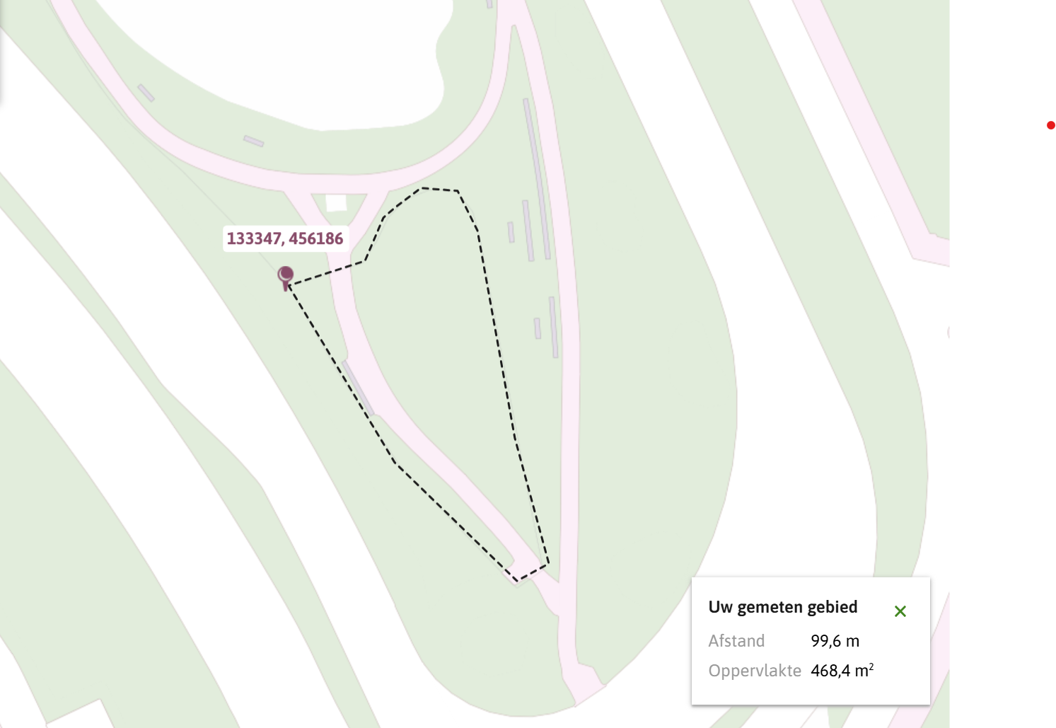 Huidige situatie hondenweide Leidsche Rijn Centrum (schets)