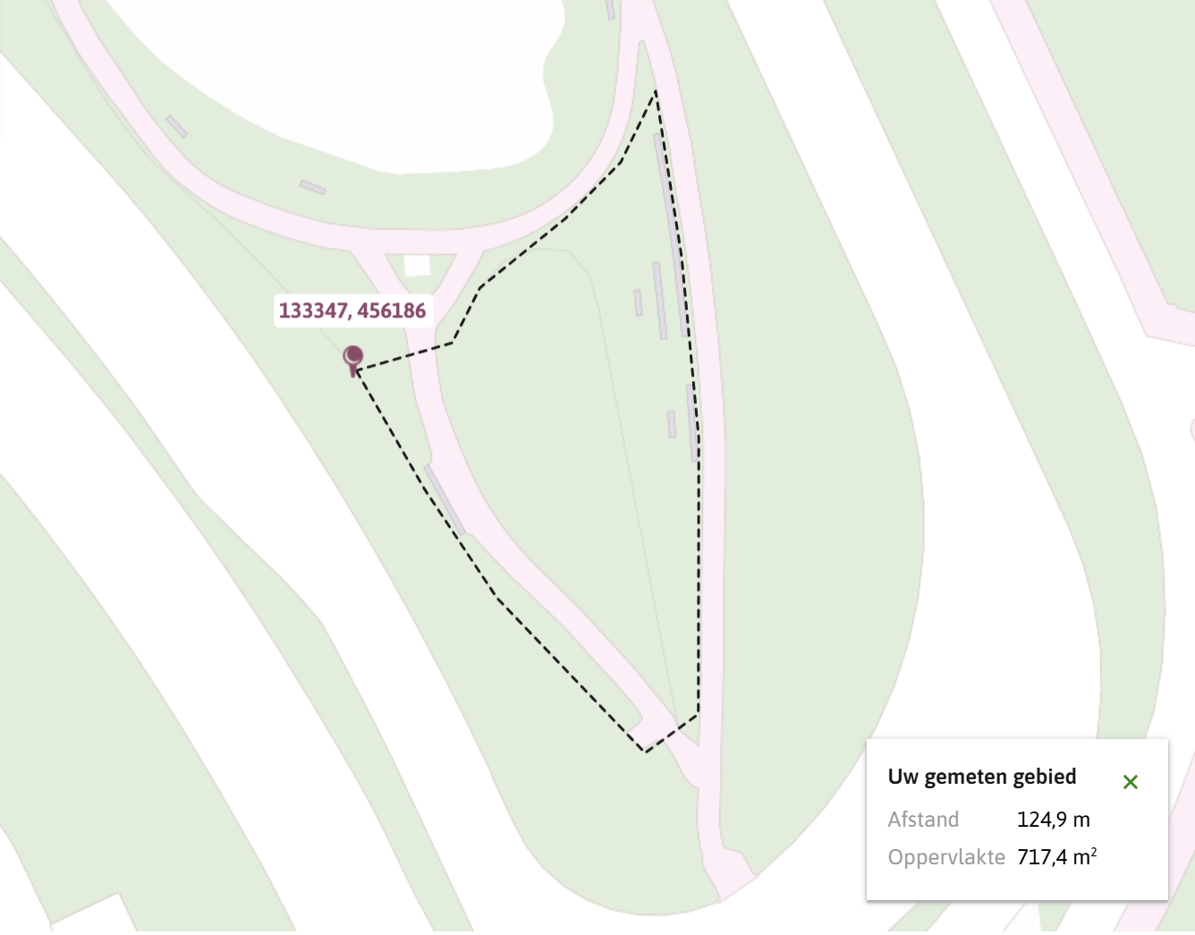 Voorgestelde uitbreiding hondenweide (schets)