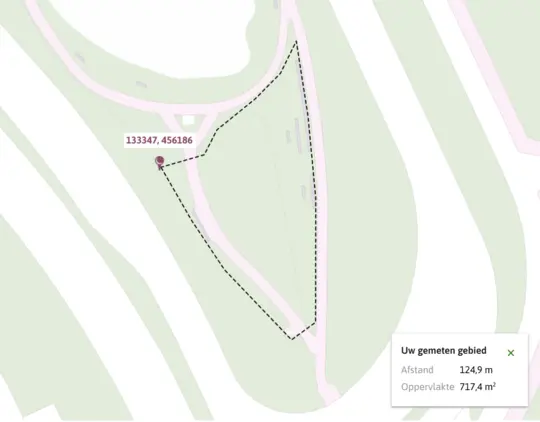 Voorgestelde uitbreiding hondenweide (schets)